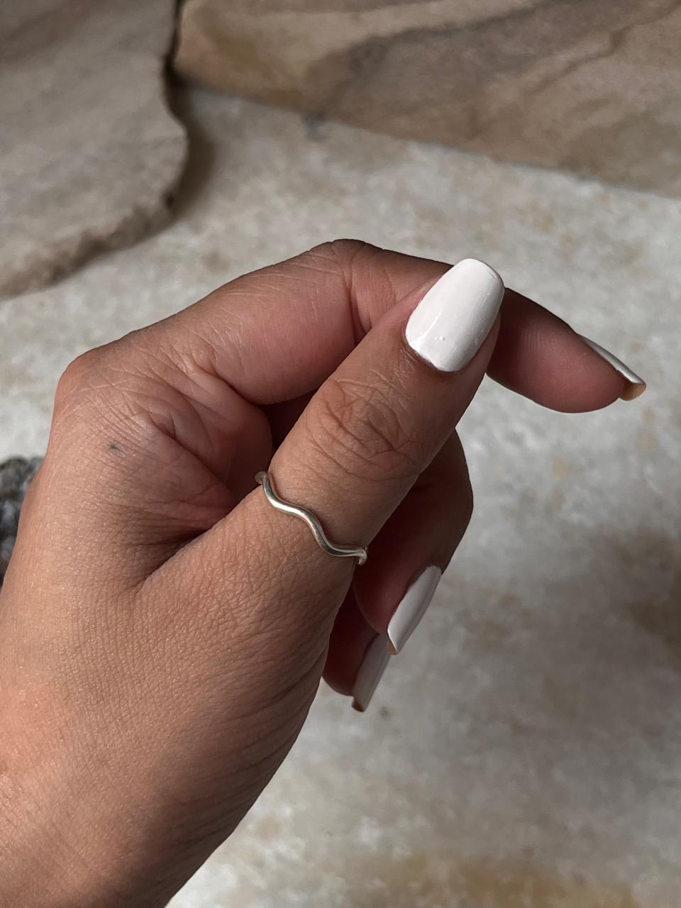 Wavy Stackable Band 925 Sterling Silver Ring