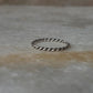 Twist Rope Minimal Stack Band 925 Sterling Silver Ring