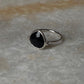 Black Onyx Heart Faceted 925 Sterling Silver Ring