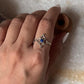 Lapis Lazuli Flower 925 Sterling Silver Ring