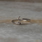 Dainty Celestial- Moon & Star Adjustable 925 Sterling Silver Ring