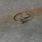Dainty Celestial- Moon & Star Adjustable 925 Sterling Silver Ring