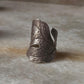 Bohemian Imported Handcrafted Maple Leaf Wrap Brushed Finish Adjustable 925 Sterling Silver Ring