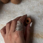 Bohemian Imported Handcrafted Maple Leaf Wrap Brushed Finish Adjustable 925 Sterling Silver Ring
