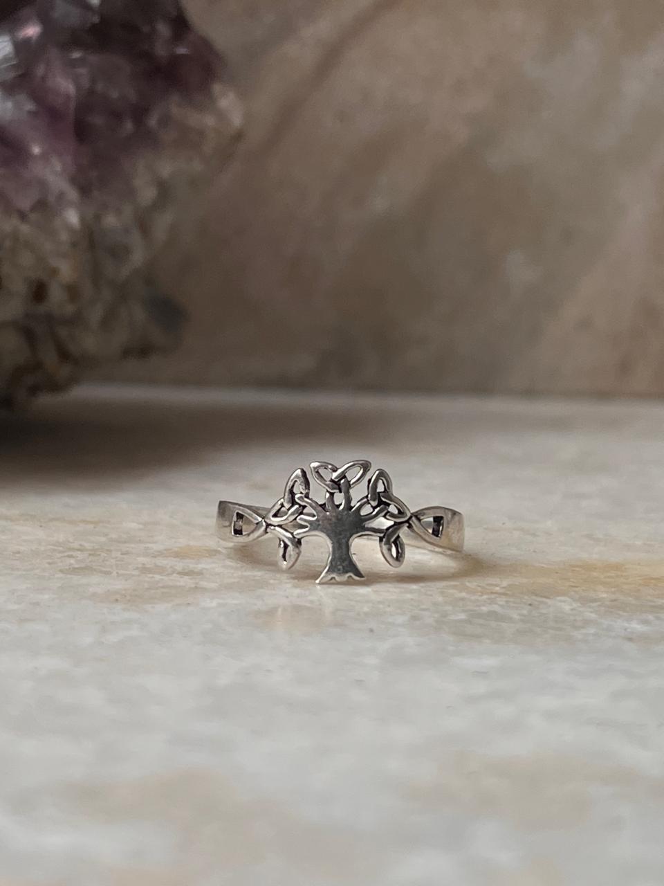 Tree Of Life Small 925 Sterling Silver Ring