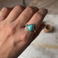 Tibet Turquoise Pear 925 Sterling Silver Ring
