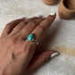 Tibet Turquoise Pear 925 Sterling Silver Ring