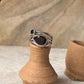 Black Onyx Pear Cut Rustic Statement 925 Sterling Silver Ring