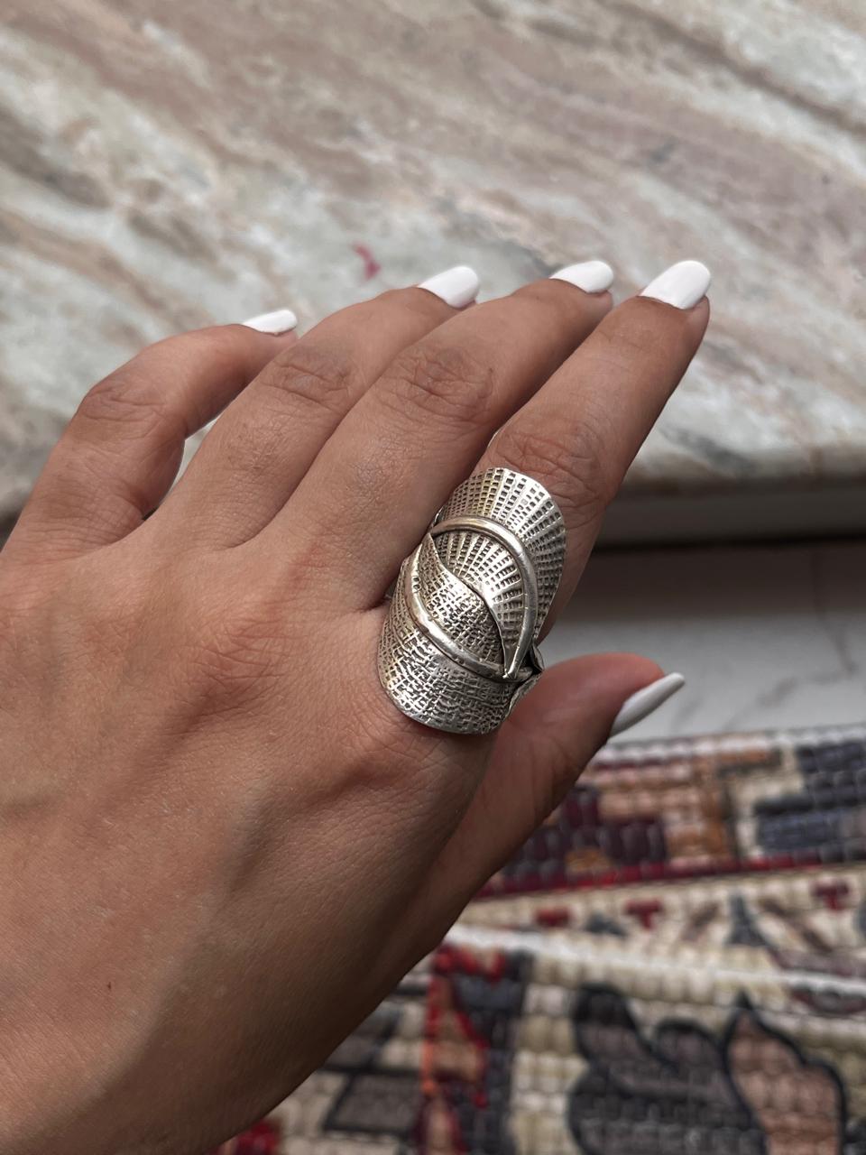 Bohemian Imported Handcrafted Leaf Wrap Adjustable 925 Sterling Silver Ring