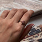 Garnet Flower Statement 925 Sterling Silver Ring