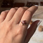 Garnet Flower Statement 925 Sterling Silver Ring