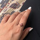 Garnet Flower Statement 925 Sterling Silver Ring