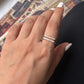 Double Square Stackable 925 Sterling Silver Ring