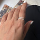 Double Square Stackable 925 Sterling Silver Ring