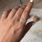 Double Square Stackable 925 Sterling Silver Ring