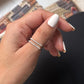 Double Square Stackable 925 Sterling Silver Ring