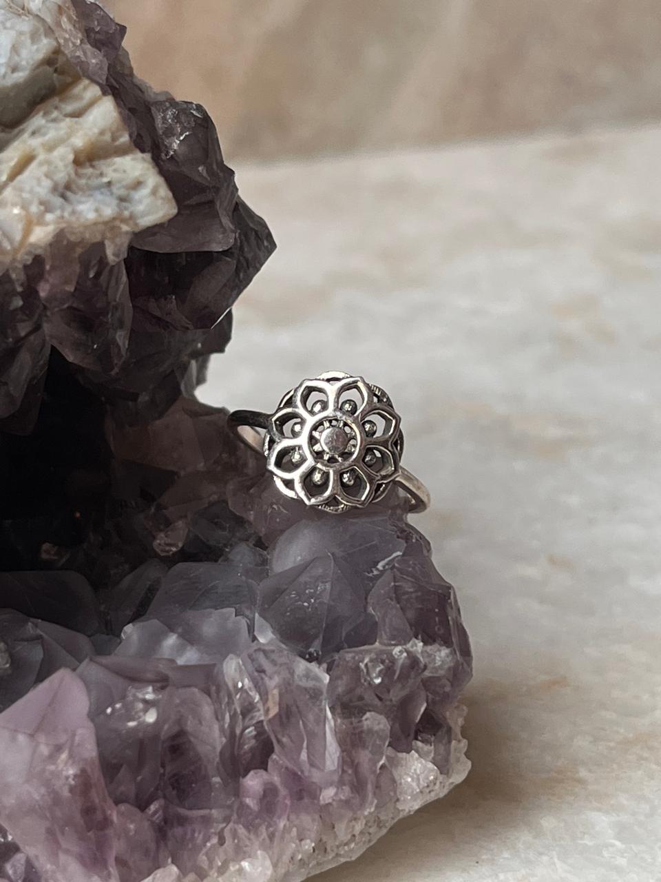 Sun Mandala 925 Sterling Silver Ring