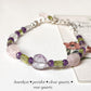 Amethyst Heart , Peridot, Rose Quartz & Clear Quartz Handcrafted 925 Sterling Silver Bracelet