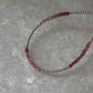 Pink Tourmaline Dark Shade & Silver 2mm Beads Handcrafted 925 Sterling Silver Bracelet