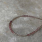 Pink Tourmaline Light Shade & Silver 2mm Beads Handcrafted 925 Sterling Silver Bracelet