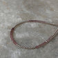 Pink Tourmaline Light Shade & Silver 2mm Beads Handcrafted 925 Sterling Silver Bracelet