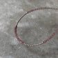 Pink Tourmaline Light Shade & Silver 2mm Beads Handcrafted 925 Sterling Silver Bracelet