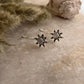 Moonstone Big Sunflower Earrings 925 Sterling Silver Earrings