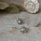Moonstone Big Sunflower Earrings 925 Sterling Silver Earrings