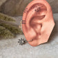 Moonstone Big Sunflower Earrings 925 Sterling Silver Earrings