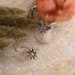 Moonstone Big Sunflower Earrings 925 Sterling Silver Earrings