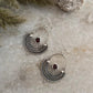 Chandbali Garnet 925 Sterling Silver Earrings