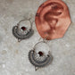Chandbali Garnet 925 Sterling Silver Earrings
