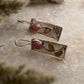 Rhodochrosite Flower 925 Sterling Silver Earrings