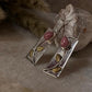 Rhodochrosite Flower 925 Sterling Silver Earrings