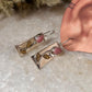 Rhodochrosite Flower 925 Sterling Silver Earrings