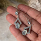 Aqua Chalcedony Pear Cut & Blue Topaz Stone 925 Sterling Silver Earrings
