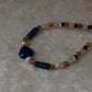 Lapis lazuli, Moonstone, Citrine & Pearl 4mm Round Handcrafted 925 Sterling Silver Bracelet