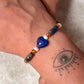 Lapis lazuli, Moonstone, Citrine & Pearl 4mm Round Handcrafted 925 Sterling Silver Bracelet