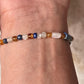 Lapis lazuli, Moonstone, Citrine & Pearl 4mm Round Handcrafted 925 Sterling Silver Bracelet