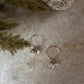 Fresh water Pearls Charm Hoops 925 Sterling Silver Earrings