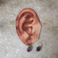 Amethyst Pear Boho Hook 925 Sterling Silver Earrings