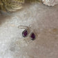Amethyst Pear Boho Hook 925 Sterling Silver Earrings