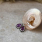 Amethyst Pear Boho Hook 925 Sterling Silver Earrings