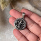 Classic Fleur De Lis Sterling Silver Pendant Necklace  