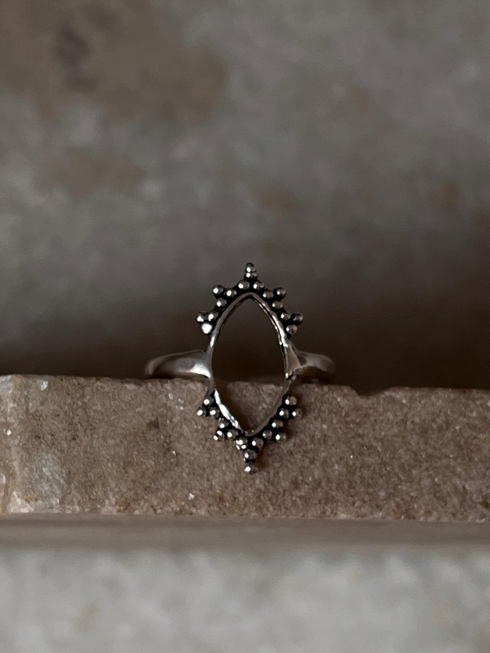Tribal Rawa Almond 925 Sterling Silver Ring