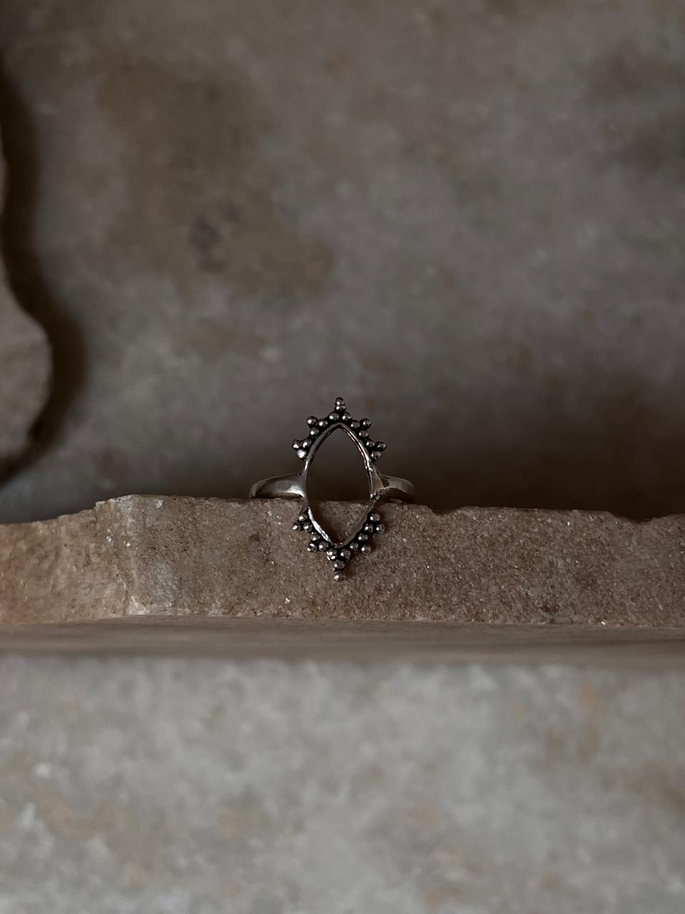 Tribal Rawa Almond 925 Sterling Silver Ring