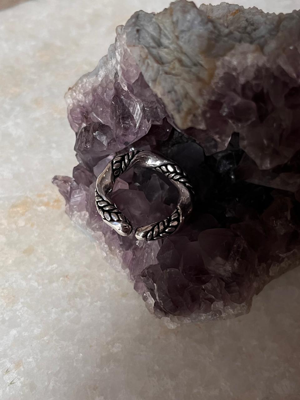 Adjustable Leaf Plain Band 925 Sterling Silver Ring