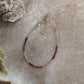 Pink Tourmaline Dark Shade & Silver 2mm Beads Handcrafted 925 Sterling Silver Bracelet