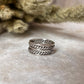 Rope & Plain Stacked Band 925 Sterling Silver Ring