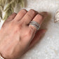 Rope & Plain Stacked Band 925 Sterling Silver Ring